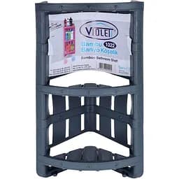 Полка Violet House двухярусная (1022 Бамбу ANTRACITE 2-х яр.полк)