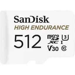 Карта microSDXC (UHS-1 U3) SanDisk High Endurance 512 Gb V30 (100Mb/s) (adapterSD)