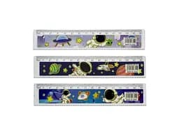 Линейка пластиковая Космос, 15 см, 12 шт. в упаковке