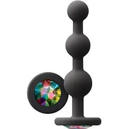 Анальная цепочка Glams Ripple 10.5 см (черный)