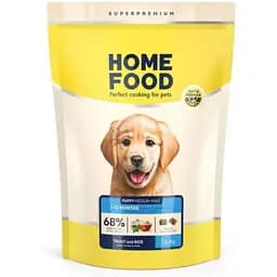 Гіпоалергенний сухий корм для цуценят Home Food Puppy Medium/Maxi середніх та великих порід з фореллю та рисом 1.6 кг