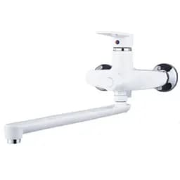 Змішувач для ванни з лійкою Plamix Oscar-006 Euro SET white MX1895 Білий