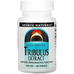 Стимулятор тестостерона Source Naturals Tribulus Extract 750 mg 60 таблеток