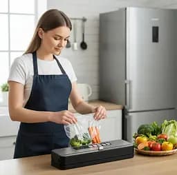 Вакуумний пакувальник для продуктів RAF R.74000 / Вакууматор з герметичною запайкою 110 Вт - мініатюра 2