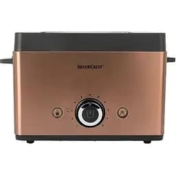 Тостер Silver Crest STT 850 Copper, 850 Вт, з насадкою для булочок, розморожуванням і регулюванням ступеня поджаривания