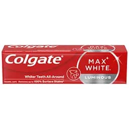 Зубная паста Colgate Max White Luminous отбеливающая, безопасная для эмали 75 мл.