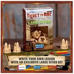 Аксесуар Days of Wonder Промо набір фігурок міст для гри Квиток на поїзд. Спадщина Легенди Заходу Large Cities Set