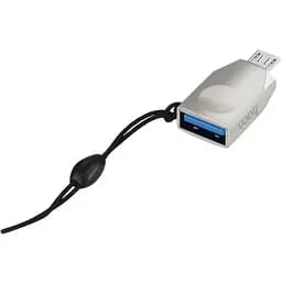 Адаптер Hoco UA10 USB Micro-USB OTG adapter Серебристый