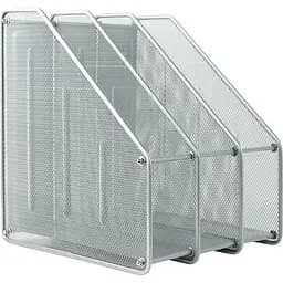 Лоток для документів Axent 3 в 1 срібний 25x29x31 см (2128-03-A)
