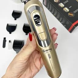 Машинка для стрижки Geemy GM-6112, аккумуляторная, триммер с насадками
