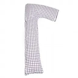 Подушка для вагітних та відпочинку MirSon Г-подібна №5008 Color Line Martinhi 140х40х20 см чорно-біла (2200010969597)