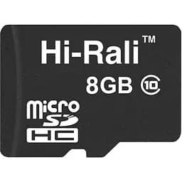 Карта памяти Hi-Rali microSDHC, 8Gb, Class10, без адаптера (HI-8GBSDCL10-00)