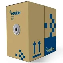 Кабель Merlion КПВ-ВП (100) 4P 24AWG  (UTP-cat.5E), для внутр. робіт, White, 305м