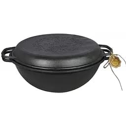 Котел узбекский Наша мастерская WOK с крышкой-сковородкой гриль 15 л (V15СРGr)