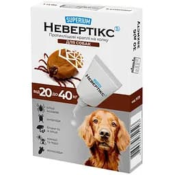 СУПЕРІУМ Невертикс, протикліщові краплі на холку для собак, 20-40 кг