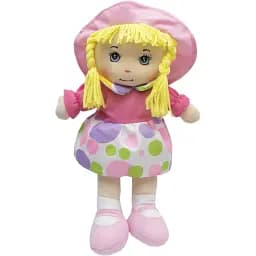 Лялька м'яка Devilon 36 см рожева сукня (860890)