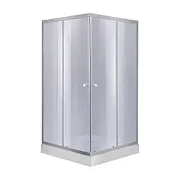 Набор: Lidz душевая кабина Wawel SC90x90.SAT.LOW.GR, стекло тонированное 4 мм + поддон Mazur, Универсальная, тонированный