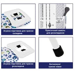 Дошка для прасування Casa Si Lady 122x38 White/Blue Laquer (CS93574R267) - мініатюра 7