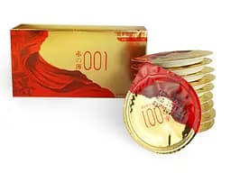 Ультратонкие презервативы с пролонгирующим эффектом Olo Red Gold, 1 шт в упаковке Olo Olo Red Gold пролонгуючі 101843