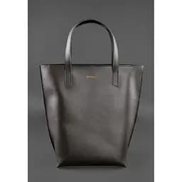 Шкіряна жіноча сумка шоппер D.D. Темно-коричнева