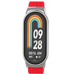 Ремінець для Xiaomi Smart Band 10/9/8, Braided Solo Loop, червоний, нейлоновий плетений браслет, еластичний змінний ремінець для фітнес-трекера з надійним кріпленням, ArmorStandart (ARM86884) - мініатюра 3