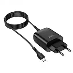 Сетевой адаптер с функцией быстрой зарядки зарядка с кабелем MicroUSB Hoco C72Q Glorious
