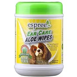 Серветки Espree Aloe Ear Care Pet Wipes для видалення вушної сірки та неприємних запахів для собак, 60 шт