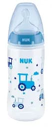 Бутылочка для кормления NUK First Choice Plus Трактор, c силиконовой соской, р.1, 300 мл (3952364)