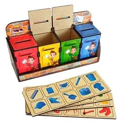 Дерев'яна настільна гра "Веселий листоноша" Ubumblebees (ПСД081) PSD081 сортер-комодик