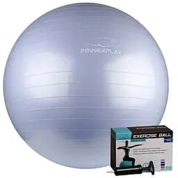 Мяч для фитнеса PowerPlay 4001 с насосом 75 см светло-голубой (10678)