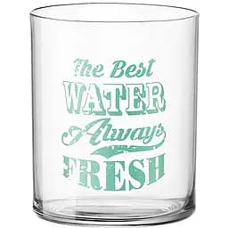 Склянка Bormioli Rocco Aere Vintage Labels 280 мл бірюзова (194100M01321105)