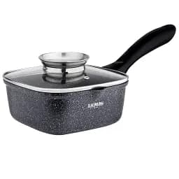 Ківш квадратний Zauberg алюміній мармурове покриття індукційний 2.0 л чорний (SN 0718F)