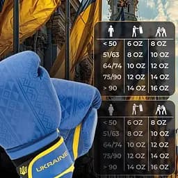 Рукавиці боксерські PowerPlay PP 3021 Ukraine Blue/Yellow - 16 унцій - мініатюра 7