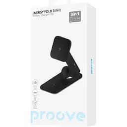 Бездротовий зарядний пристрій Proove Energy Fold 3in1 Black (WSEF15010001) [99593] - мініатюра 5