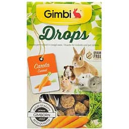 Ласощі Gimbi Drops для гризунів, дропси з морквою, 50 г - мініатюра 3