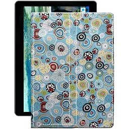 Чехол StatusCASE из экокожи для планшета MIXzo ME1030 4G Круги-цветные