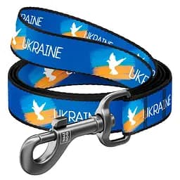 Повідець з нейлону Waudog малюнок Прапор розмір M Ш 20 мм Д 122 cм
