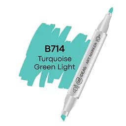 Маркер двухсторонний Бирюзово-зеленый свет, B714, 99IDEAS