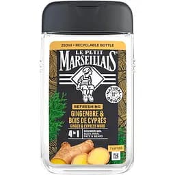 Гель-шампунь для чоловіків Le Petit Marseillais 4 в 1 Імбир і кипарис 250 мл