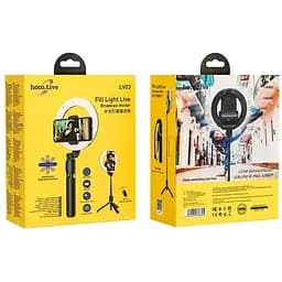 Монопод с кольцевой лампой Hoco lv03