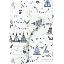 Простынь Cosas на резинке в детскую кроватку 60х120 wigwam dream, голубой (WigwamDream_120)