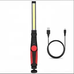 Ліхтар акумуляторний складаний з магнітом Червоний WORKLIGHT-W55-COB