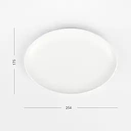Тарілка МВМ My Home Промінь овальна 25.4x17.5 см біла (KP-110 S WHITE) - мініатюра 5
