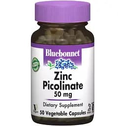 Цинк піколинат Bluebonnet Nutrition 50 мг 50 вегетаріанських капсул