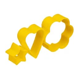 Набір пластикових форм для тортів, оформлення страв, викладення гарніру, салату (3 штуки в комплекті), Kitchette Жовтий 83914