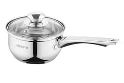 Ковш Ardesto Gemini Gourmet, со стеклянной крышкой, нержавеющая сталь, 1 л (AR1910GSS)