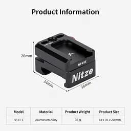 Швидкознімний затискач Nitze НАТО з холодним черевиком, для кріплення камери та монітора - мініатюра 7
