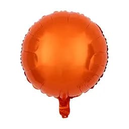 Шар воздушный фольгированный (55 см) Круглый оранжевый