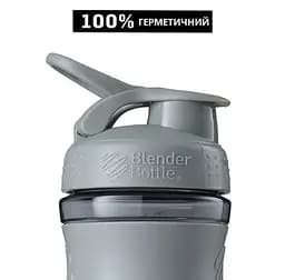 Шейкер спортивний BlenderBottle SportMixer Flip 20oz/590 мл Navy (SM 20oz Navy) - мініатюра 7