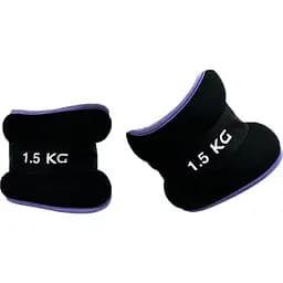 Утяжелители EasyFit 2 х 1.5 кг для ног и рук Черные с фиолетовым (EF-1015-V)